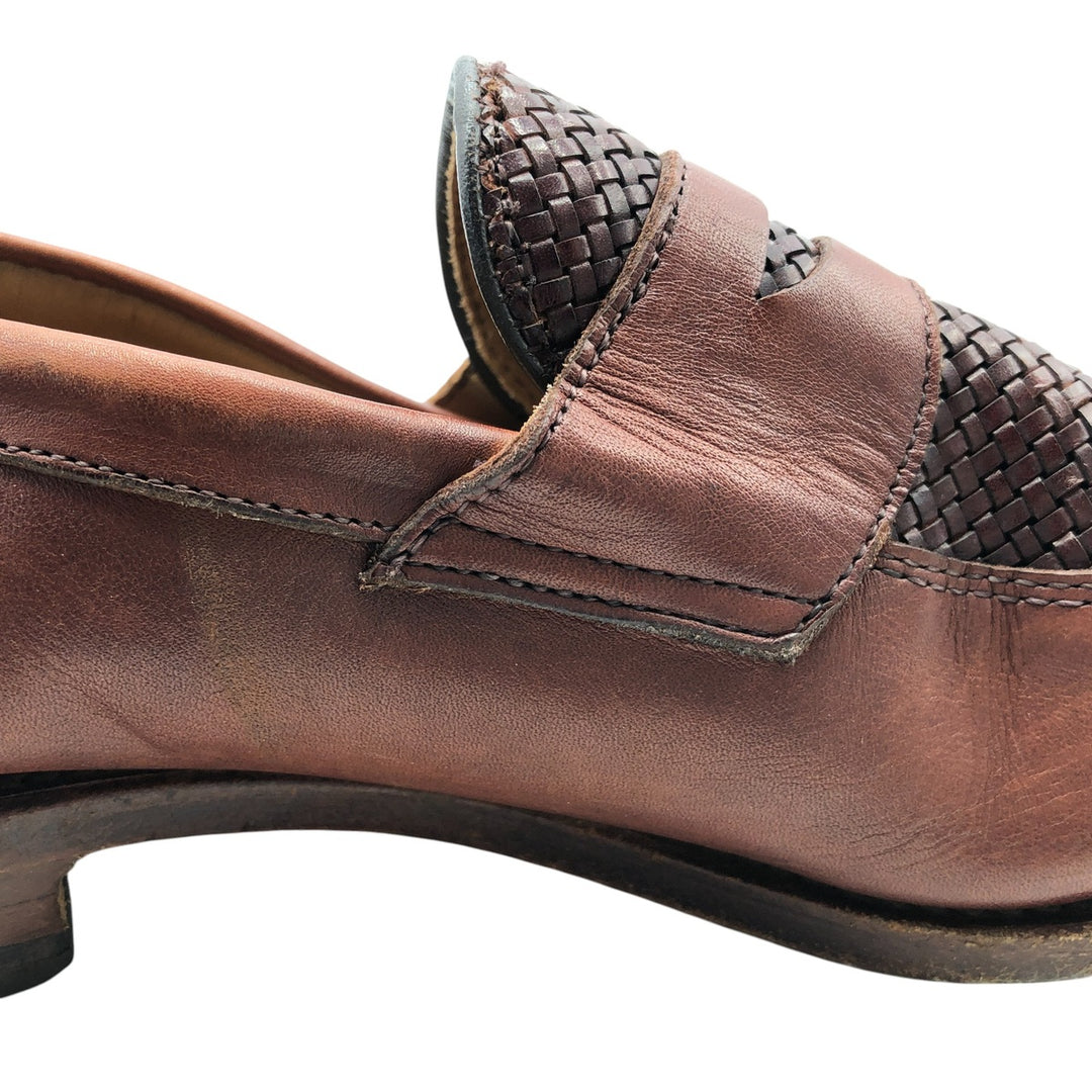Allen Edmonds Leyland Braided Coin Loafers Made in USA 10D Men's 28.0cm genuine leather brown type Vintage Second Hand