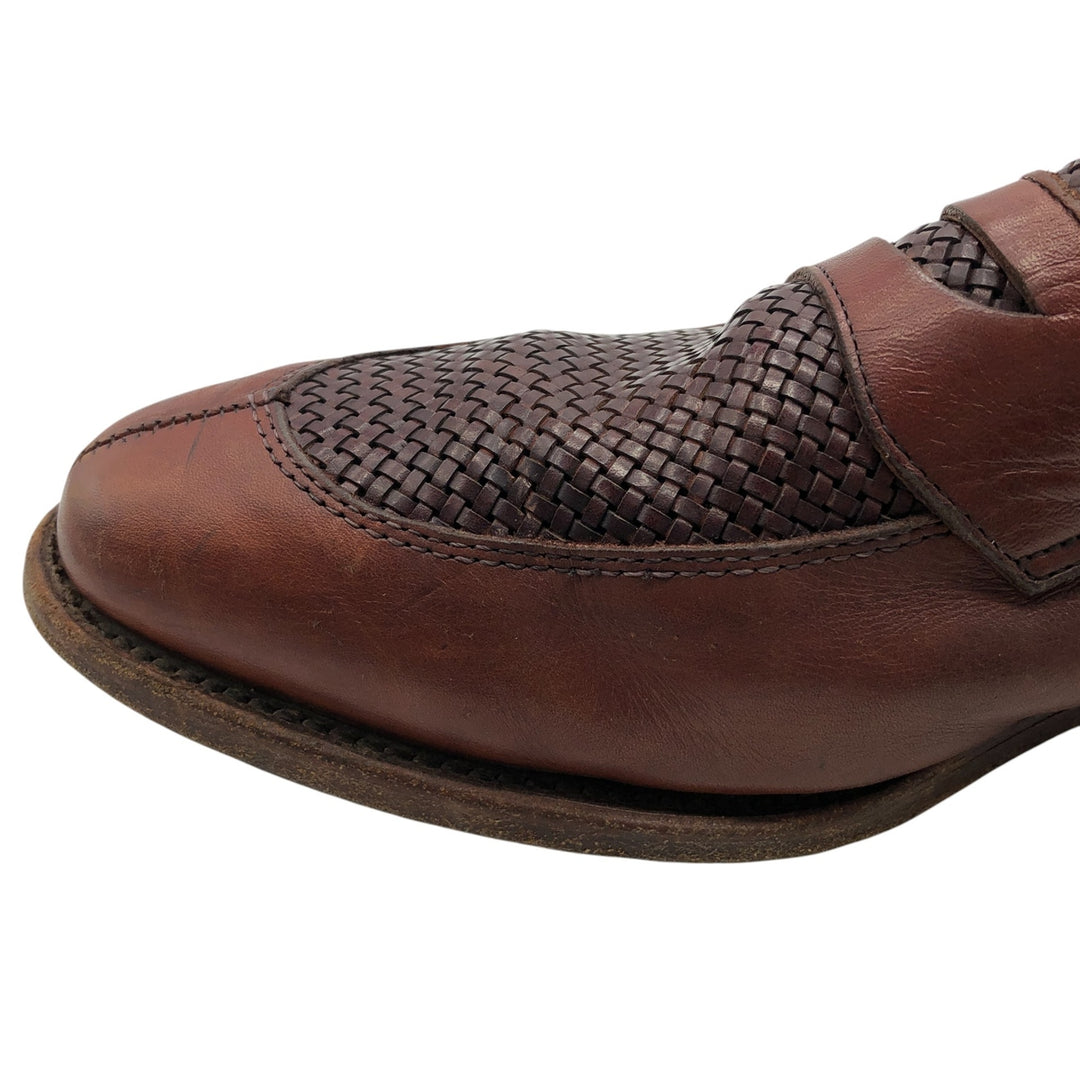 Allen Edmonds Leyland Braided Coin Loafers Made in USA 10D Men's 28.0cm genuine leather brown type Vintage Second Hand