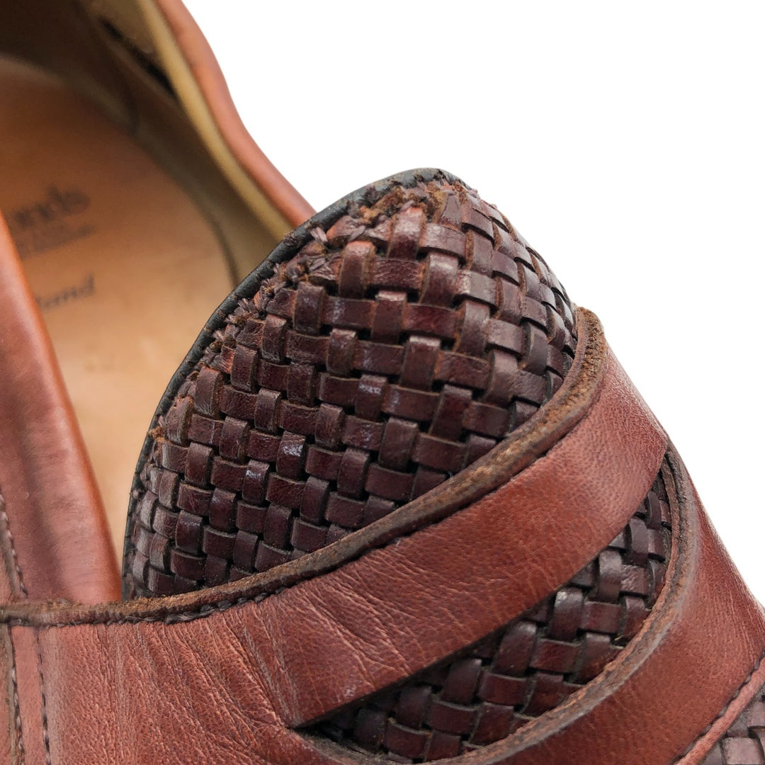 Allen Edmonds Leyland Braided Coin Loafers Made in USA 10D Men's 28.0cm genuine leather brown type Vintage Second Hand