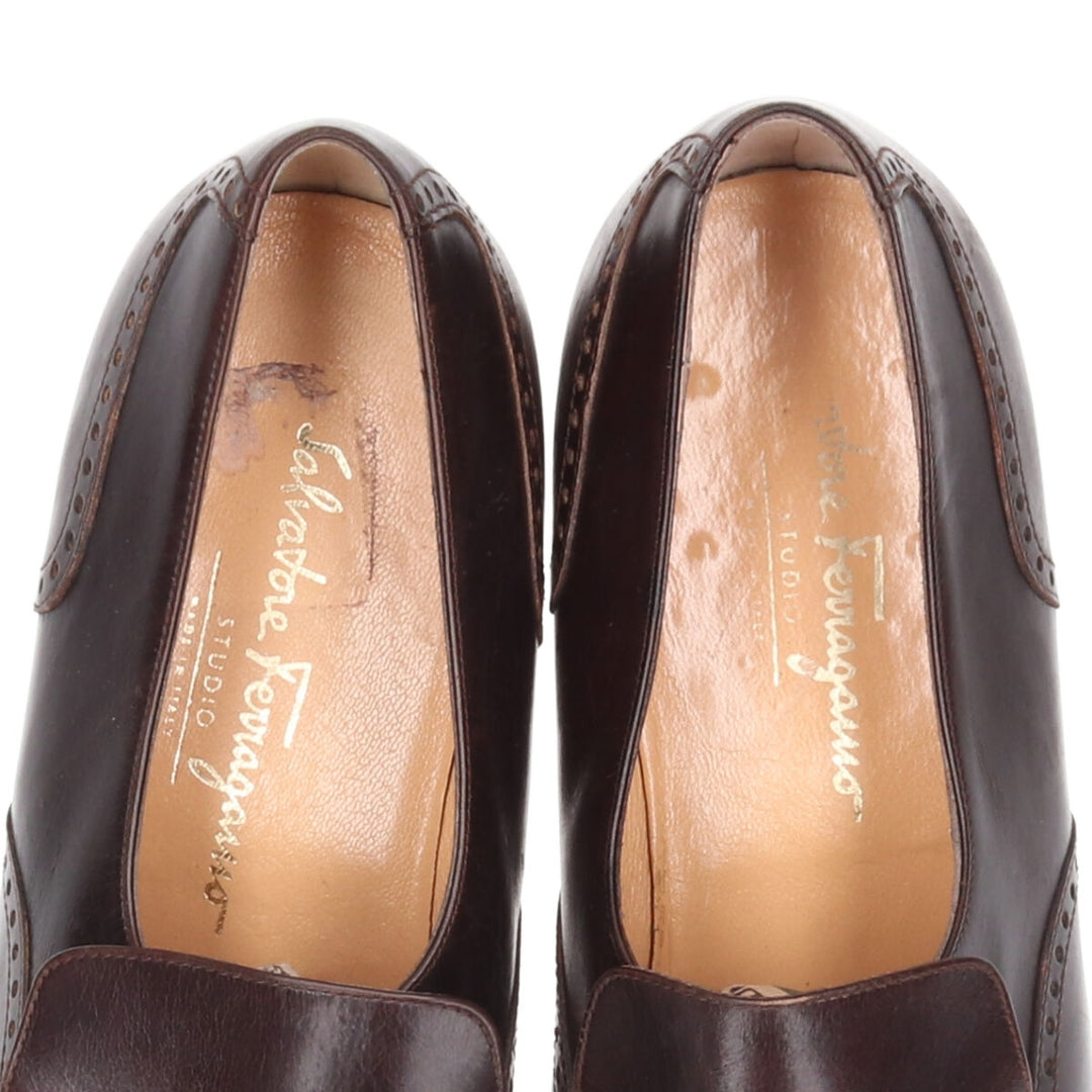 Salvatore Ferragamo Wingtip Tassel Loafers Made in Italy 8EE Men's 10.4" /saa012060