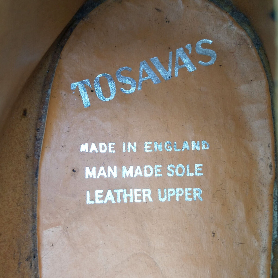 TOSAVA'S Steel Toe Plain Toe Shoes Made in England 9 Men's 10.8" /saa012066