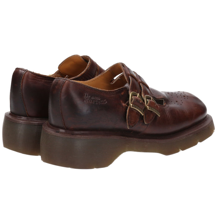 Dr. Martens thick sole double monk strap shoes made in England size 6 women's 9.6" /saa012073