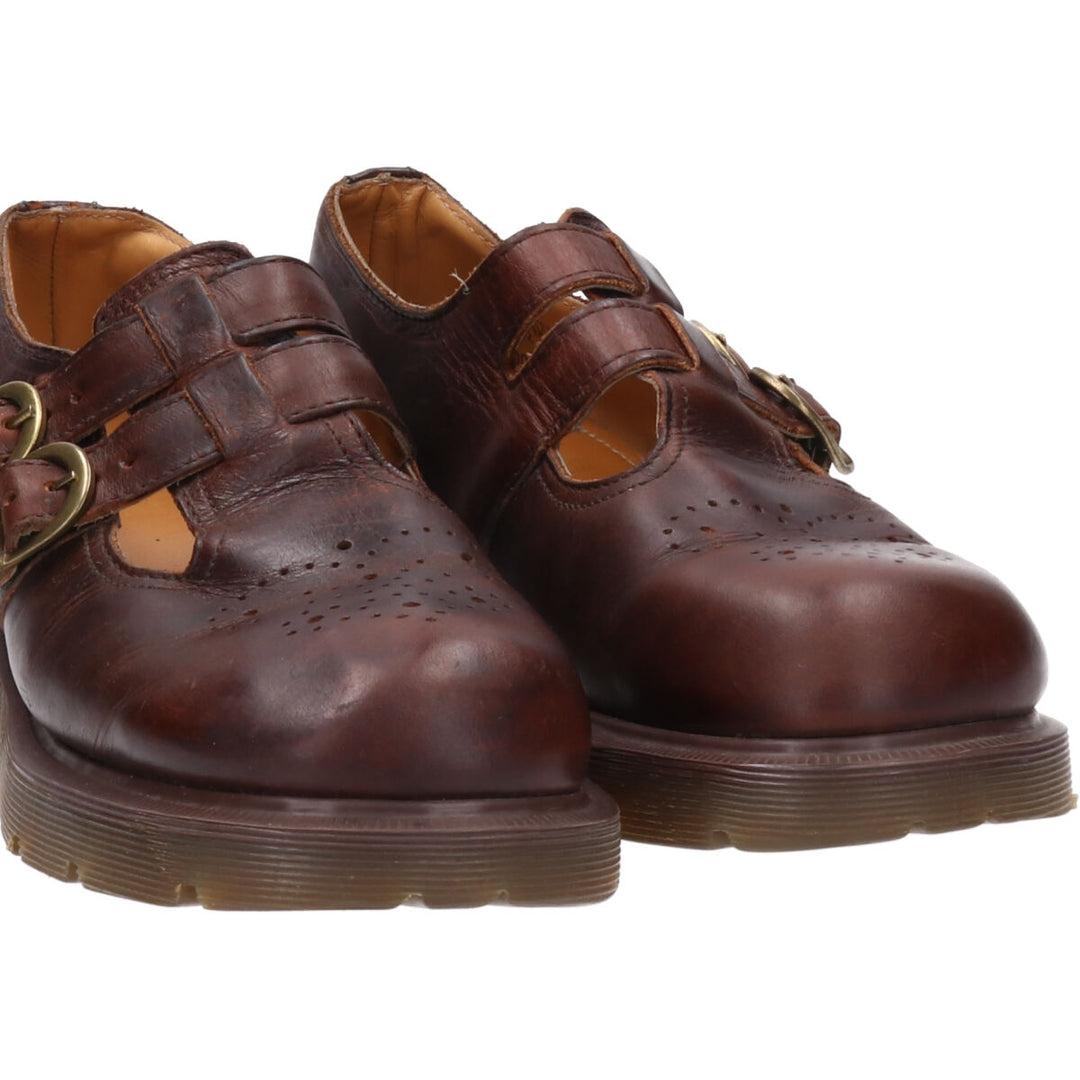 Dr. Martens thick sole double monk strap shoes made in England size 6 women's 9.6" /saa012073