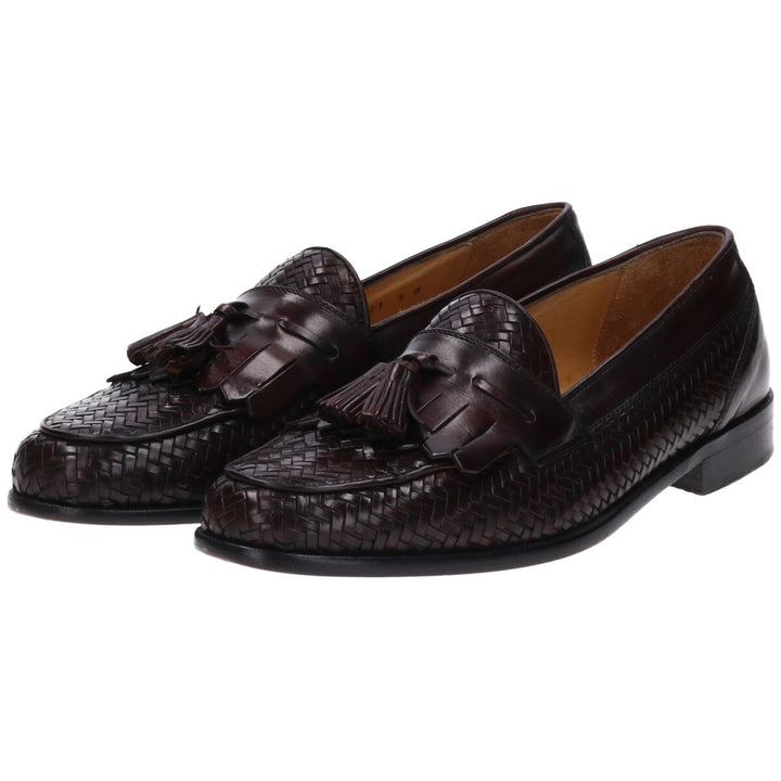 Johnston & Murphy DOMANI Quilted Braided Tassel Loafers Made in Italy 9M Men's 27.5cm /saa012206