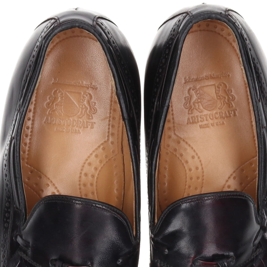 Johnston & Murphy Aristocraft Wingtip Quilted Tassel Loafers Made in USA 9 Men's 27.0cm /saa012231