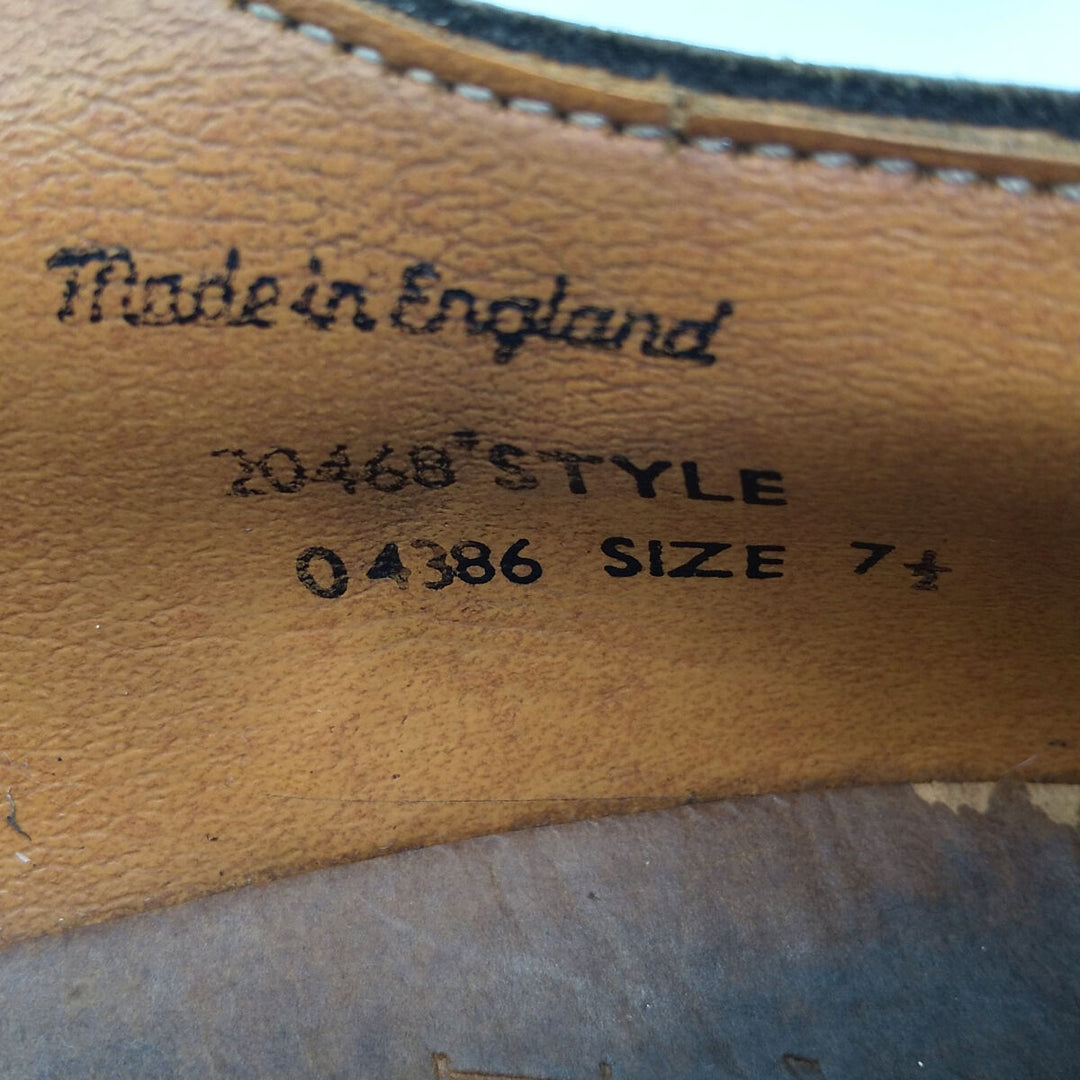 ~80s Dr. Martens Hawkins made pre-stamped 4-hole shoes made in England 7 1/2 Men's 10.4" equivalent Vintage /saa012240 Men's 26.5cm /saa012240