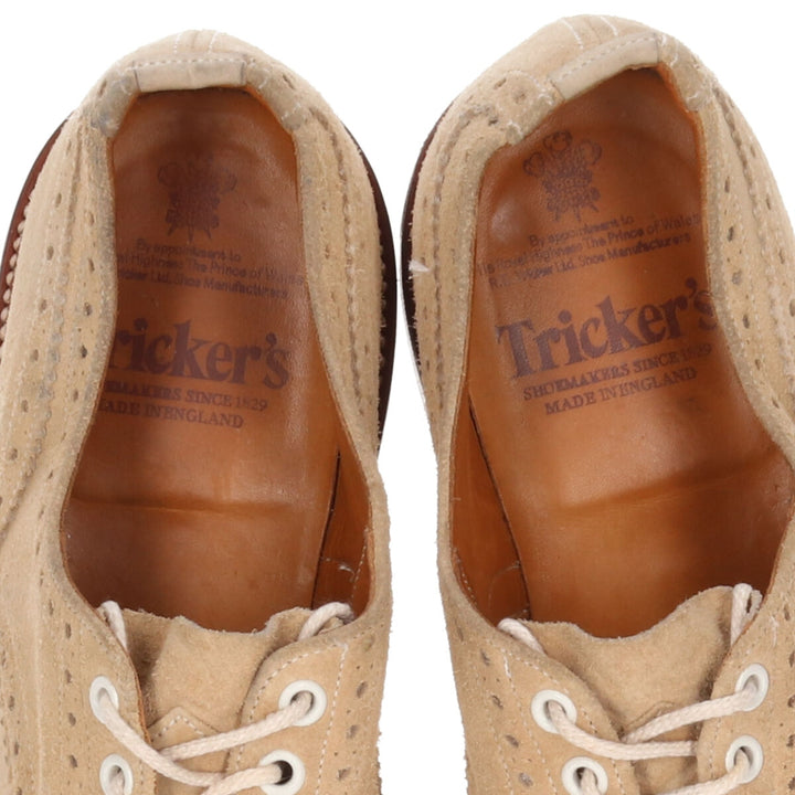 Tricker's suede wingtip shoes made in England 10 1/2 S men's 11.4" equivalent /saa012262