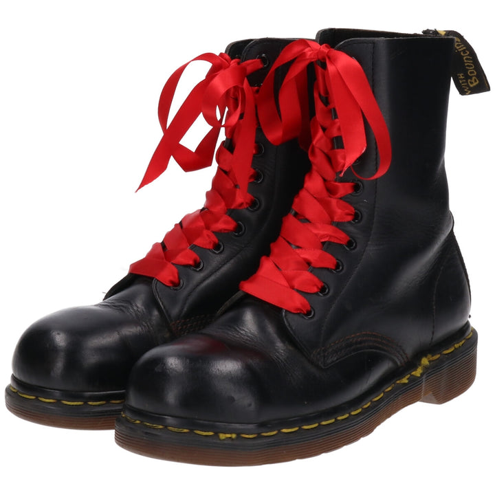 Dr. Martens Steel Toe 10 Hole Boots Made in the UK 4 Women's 8.9" equivalent /saa012276