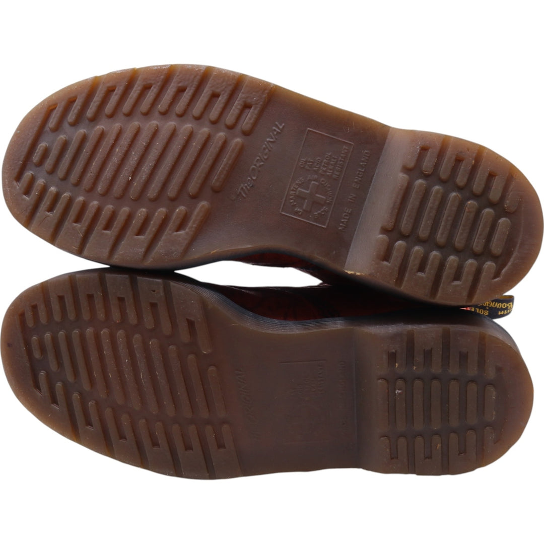 Dr. Martens All-over print 8-hole boots Made in England 5 Women's 24.0cm leather orange type Vintage Second Hand