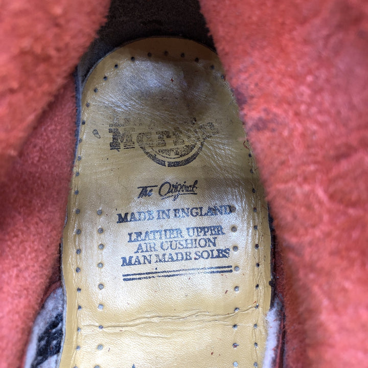 Dr. Martens All-over print 8-hole boots Made in England 5 Women's 24.0cm leather orange type Vintage Second Hand