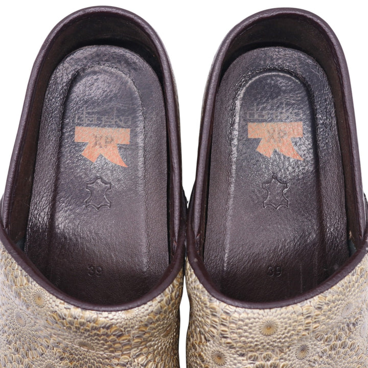 Dansko Professional PROXP All-over Pattern Clog Sandals 39 Women's 24.5cm genuine leather Gold type Vintage Second Hand