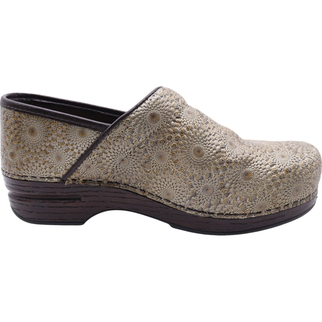 Dansko Professional PROXP All-over Pattern Clog Sandals 39 Women's 24.5cm genuine leather Gold type Vintage Second Hand