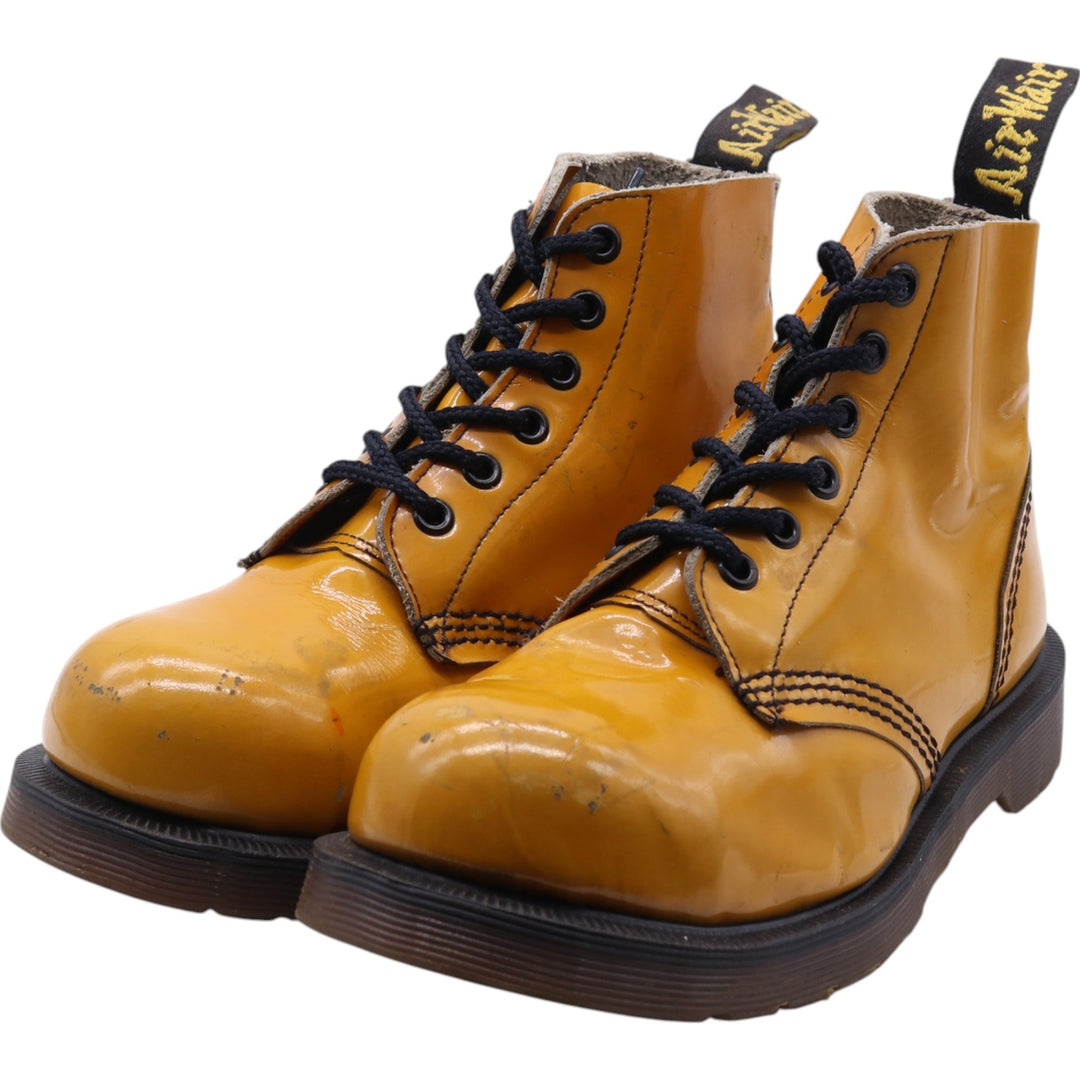 Dr. Martens 6-hole boots made in the UK 3 Women's 22.0cm genuine leather yellow type Vintage Second Hand