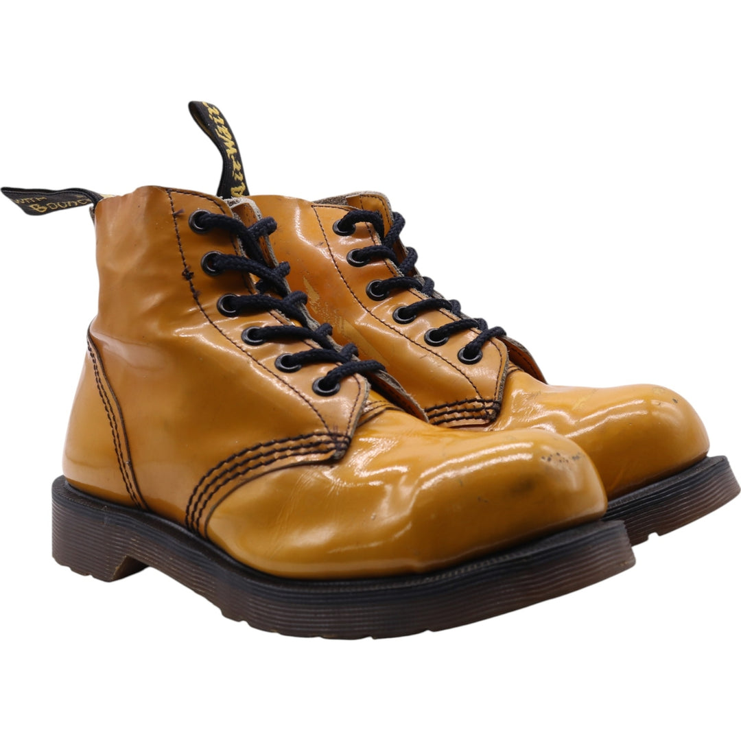 Dr. Martens 6-hole boots made in the UK 3 Women's 22.0cm genuine leather yellow type Vintage Second Hand