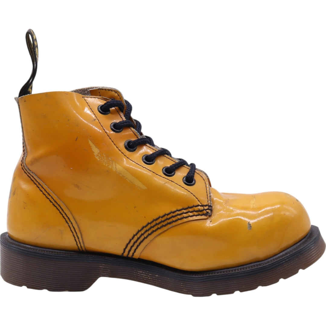 Dr. Martens 6-hole boots made in the UK 3 Women's 22.0cm genuine leather yellow type Vintage Second Hand
