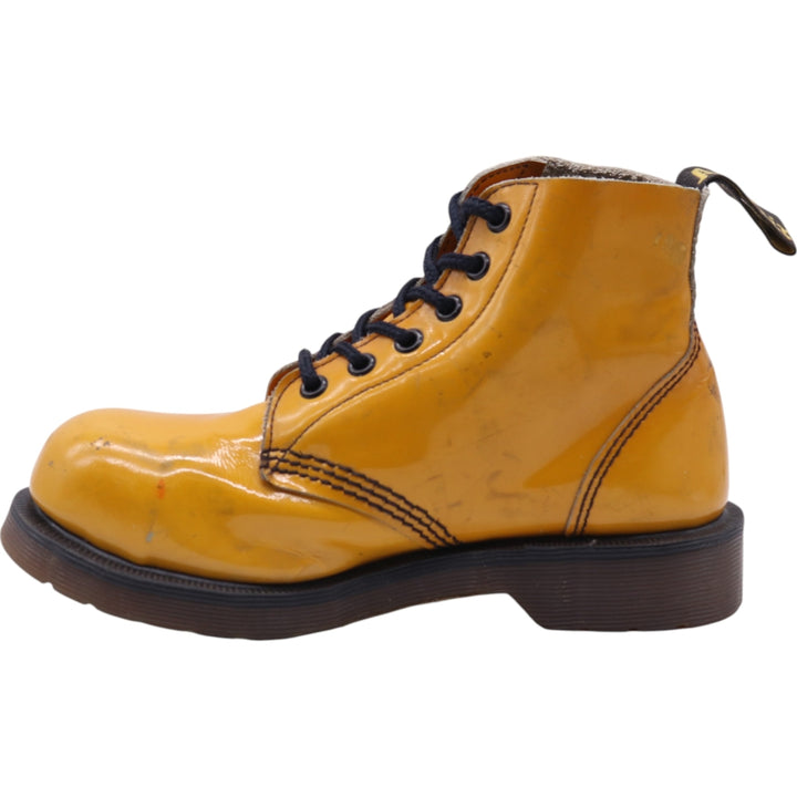 Dr. Martens 6-hole boots made in the UK 3 Women's 22.0cm genuine leather yellow type Vintage Second Hand
