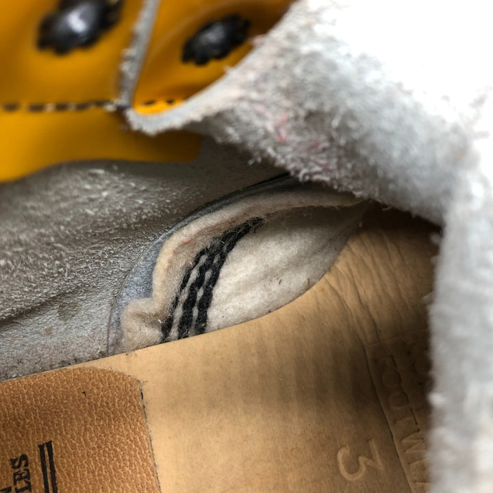 Dr. Martens 6-hole boots made in the UK 3 Women's 22.0cm genuine leather yellow type Vintage Second Hand