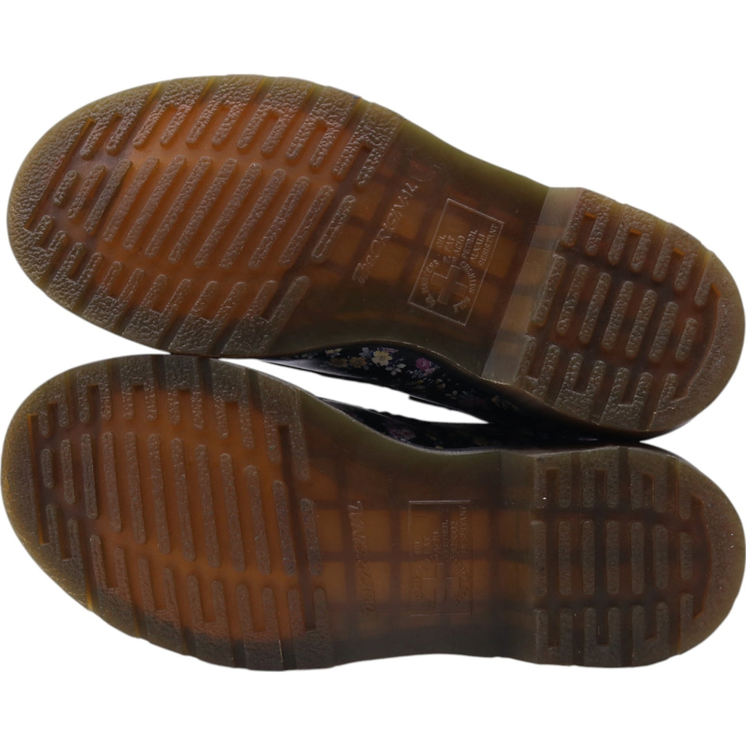 Dr. Martens floral print 8-hole boots Women's 23.0cm genuine leather pink type Vintage Second Hand