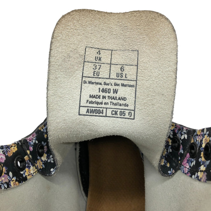 Dr. Martens floral print 8-hole boots Women's 23.0cm genuine leather pink type Vintage Second Hand