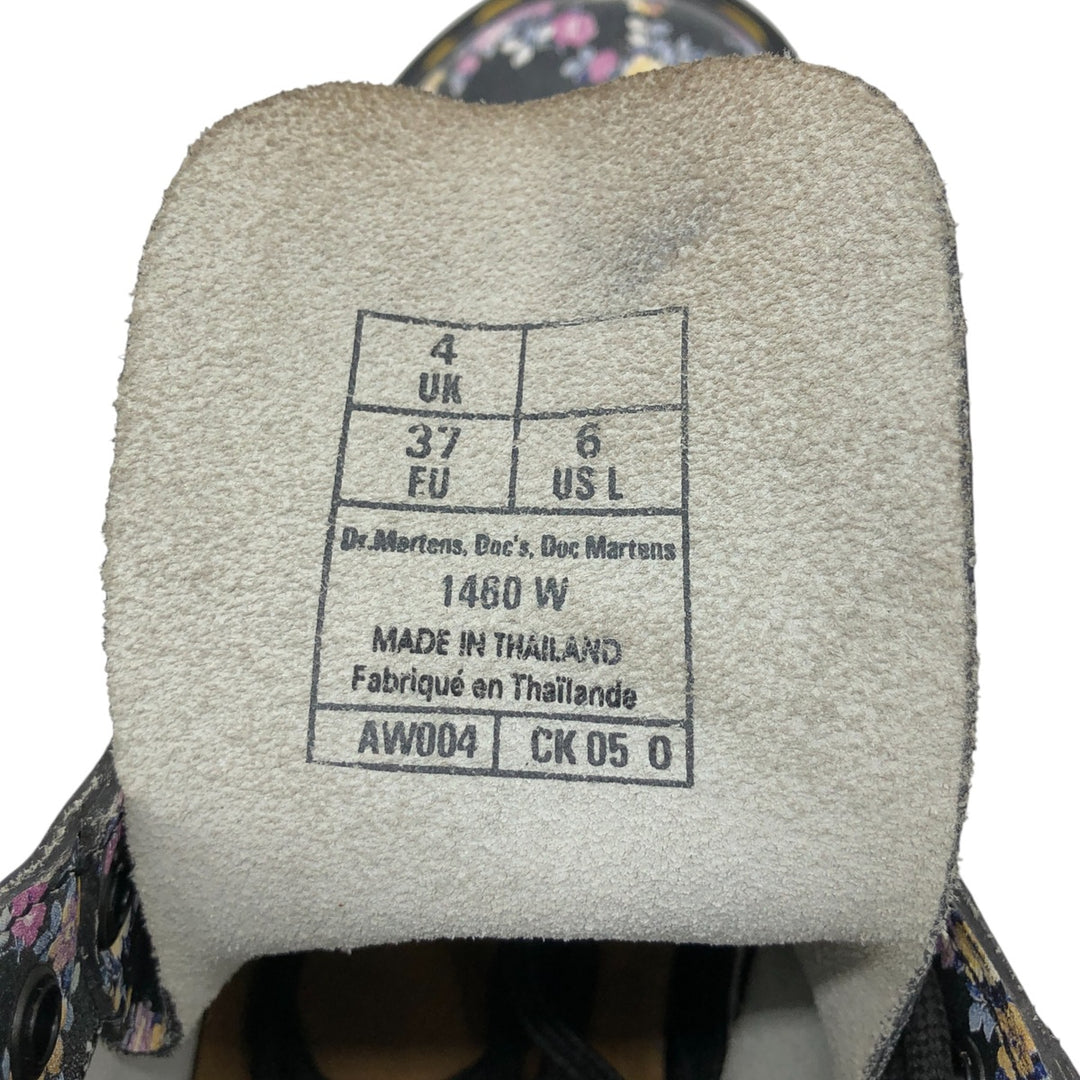 Dr. Martens floral print 8-hole boots Women's 23.0cm genuine leather pink type Vintage Second Hand