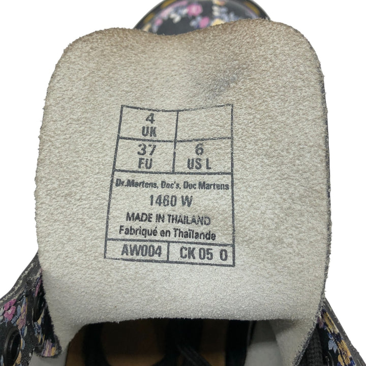 Dr. Martens floral print 8-hole boots Women's 23.0cm genuine leather pink type Vintage Second Hand