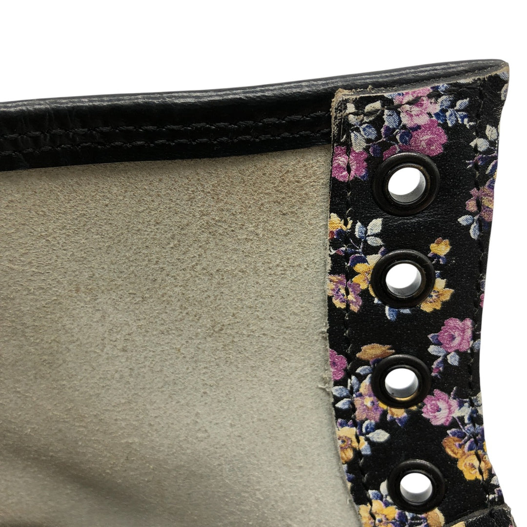 Dr. Martens floral print 8-hole boots Women's 23.0cm genuine leather pink type Vintage Second Hand