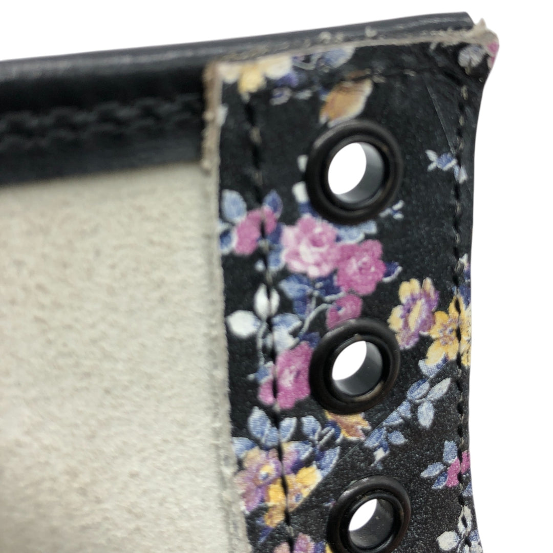 Dr. Martens floral print 8-hole boots Women's 23.0cm genuine leather pink type Vintage Second Hand