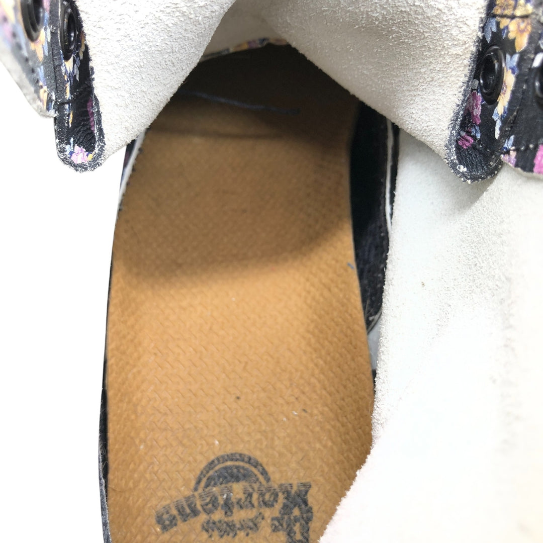 Dr. Martens floral print 8-hole boots Women's 23.0cm genuine leather pink type Vintage Second Hand