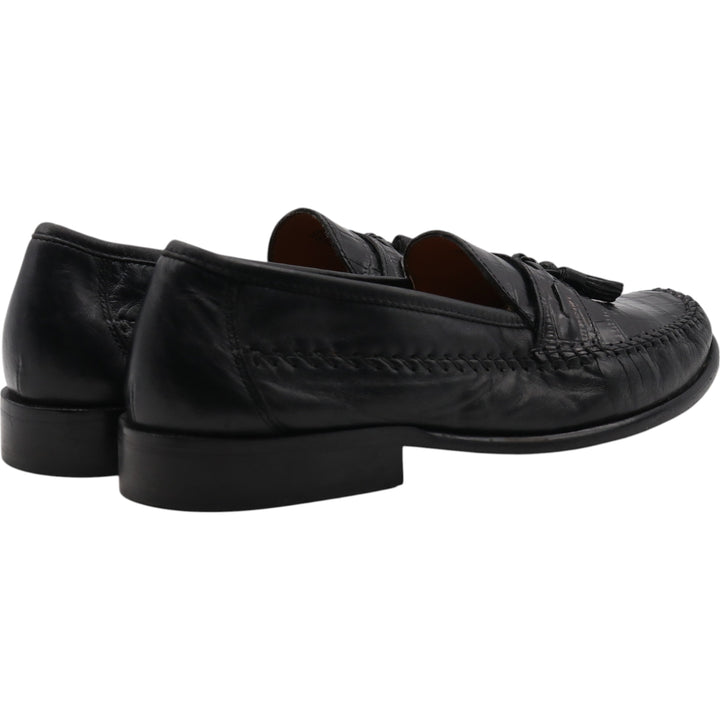 Florsheim Crocodile Embossed Tassel Loafers 9D Men's 27.0cm genuine leather black type Vintage Second Hand