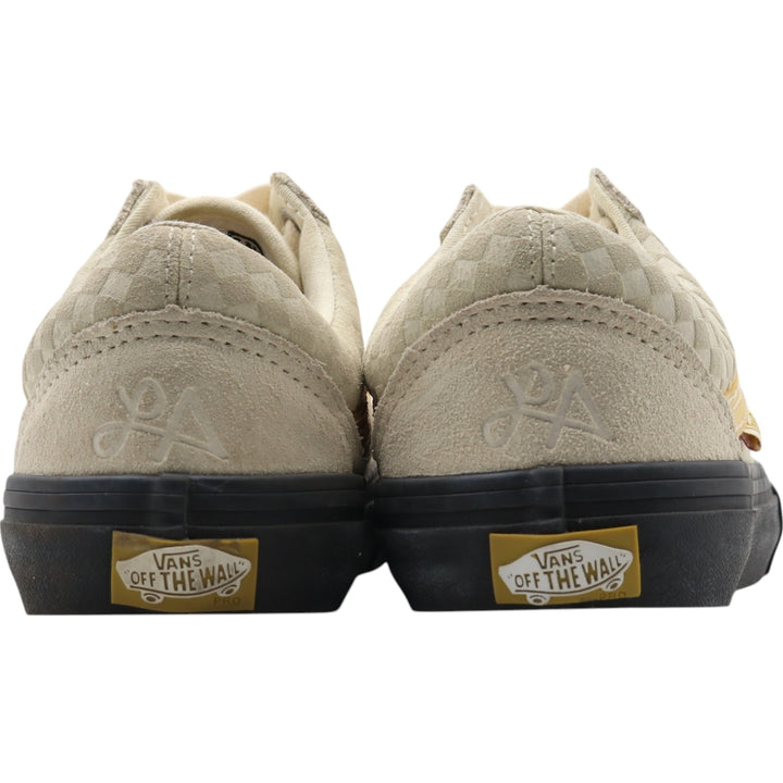 Vans Old Skool Pro Lizzie Armanto Check Pattern Suede Sneakers MEN 5.5 Women's 23.5cm suede Beige type Vintage Second Hand