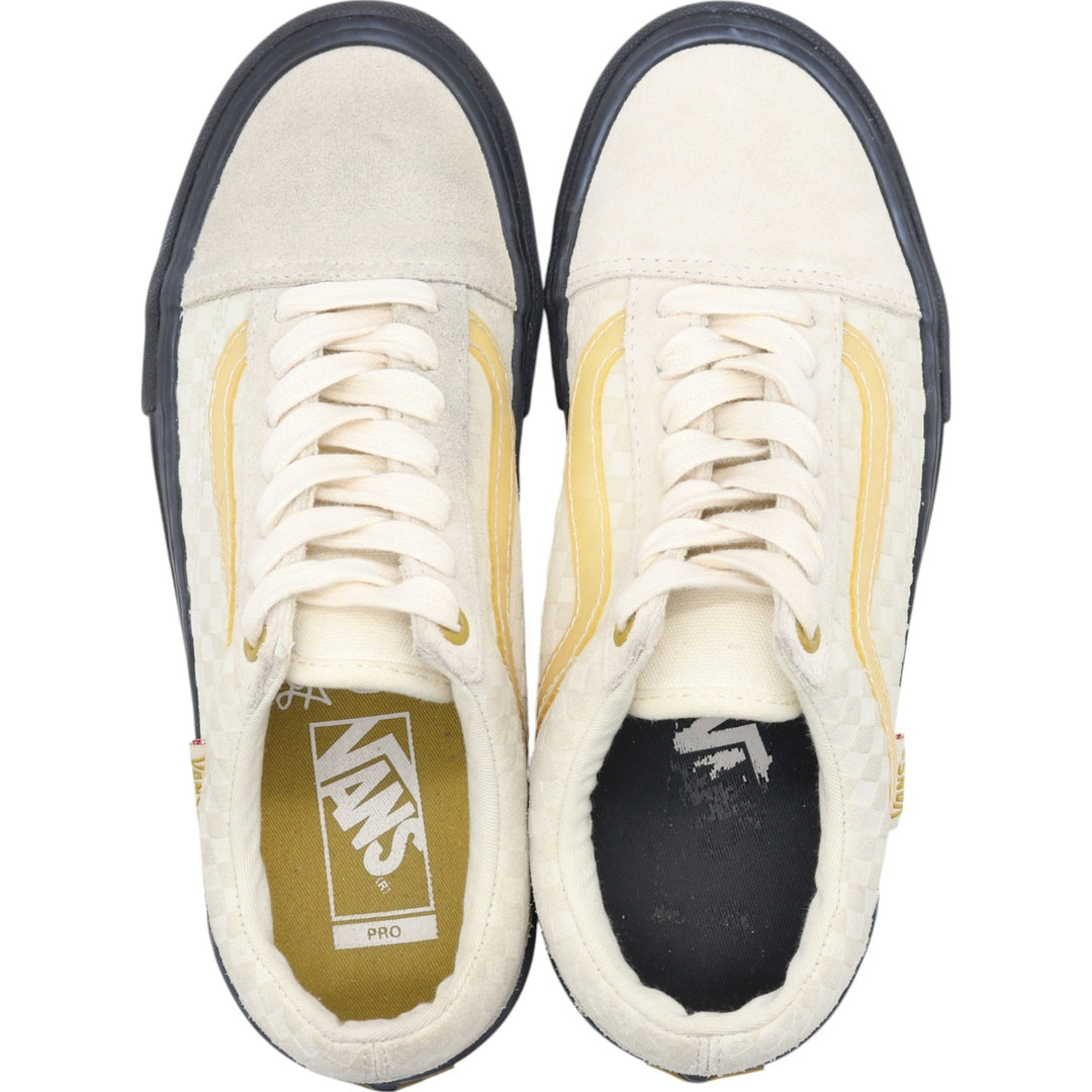 Vans Old Skool Pro Lizzie Armanto Check Pattern Suede Sneakers MEN 5.5 Women's 23.5cm suede Beige type Vintage Second Hand