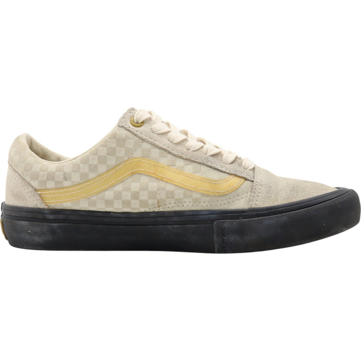 Vans Old Skool Pro Lizzie Armanto Check Pattern Suede Sneakers MEN 5.5 Women's 23.5cm suede Beige type Vintage Second Hand