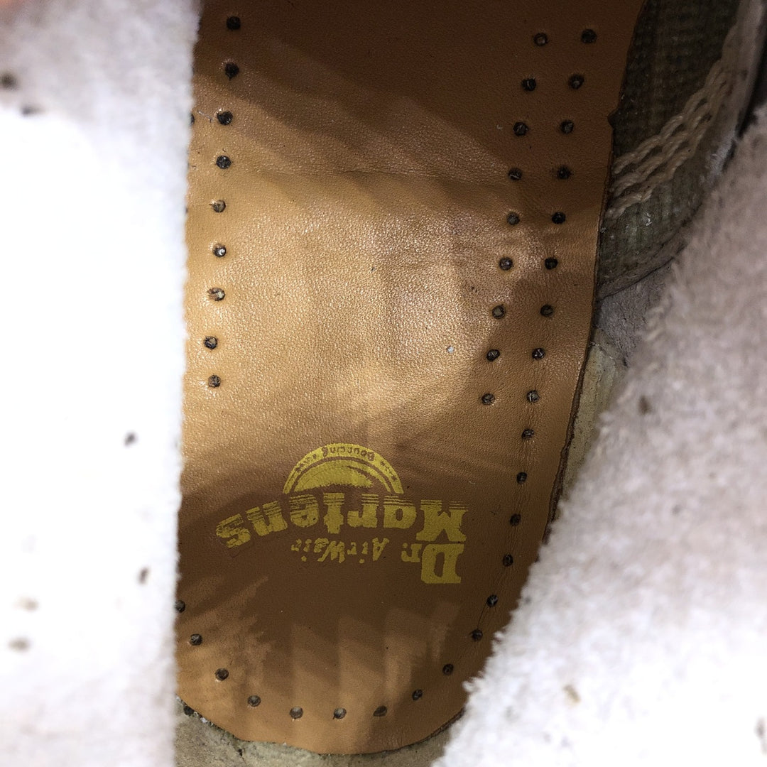 Dr. Martens floral print 8-hole boots Women's 24.0cm genuine leather white type Vintage Second Hand