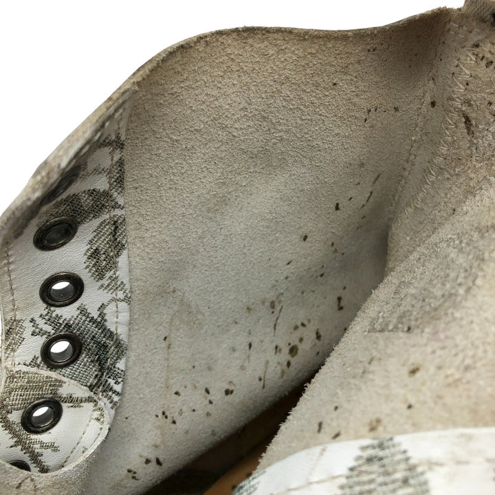 Dr. Martens floral print 8-hole boots Women's 24.0cm genuine leather white type Vintage Second Hand