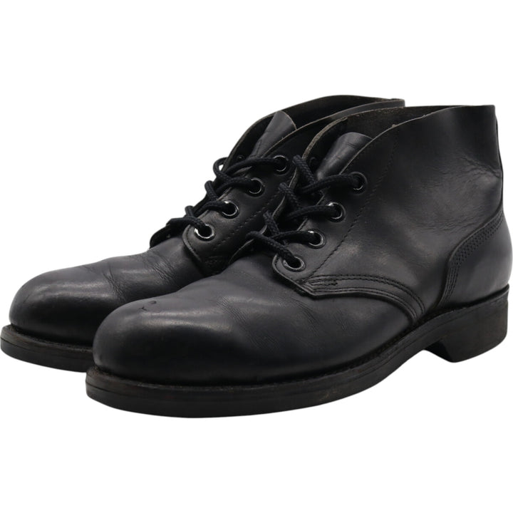 80s USNAVY Steel Toe Military Ankle Boots 8R Men's 10.2" equivalent Vintage /saa013405 Men's 26.0cm genuine leather black type Vintage Second Hand