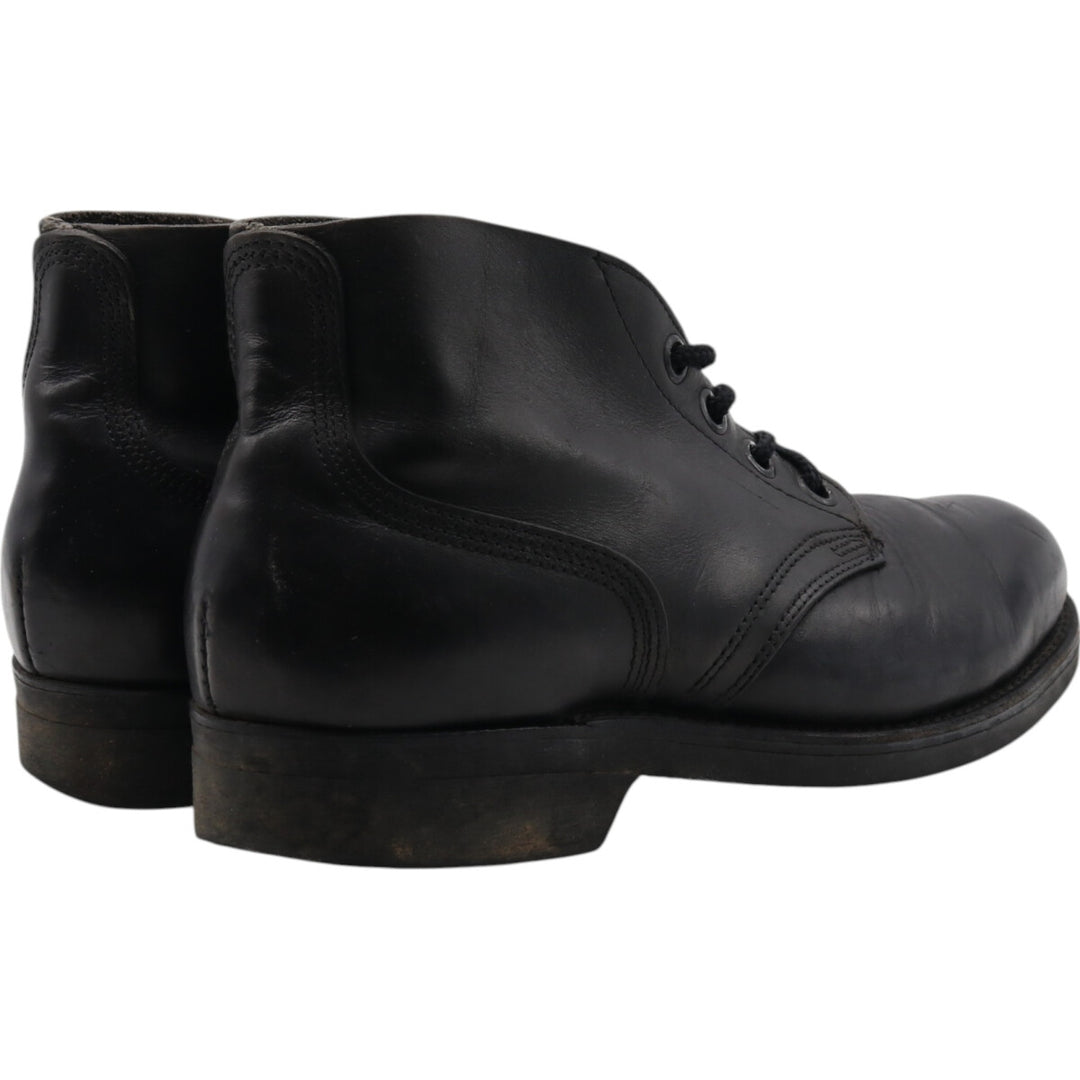 80s USNAVY Steel Toe Military Ankle Boots 8R Men's 10.2" equivalent Vintage /saa013405 Men's 26.0cm genuine leather black type Vintage Second Hand