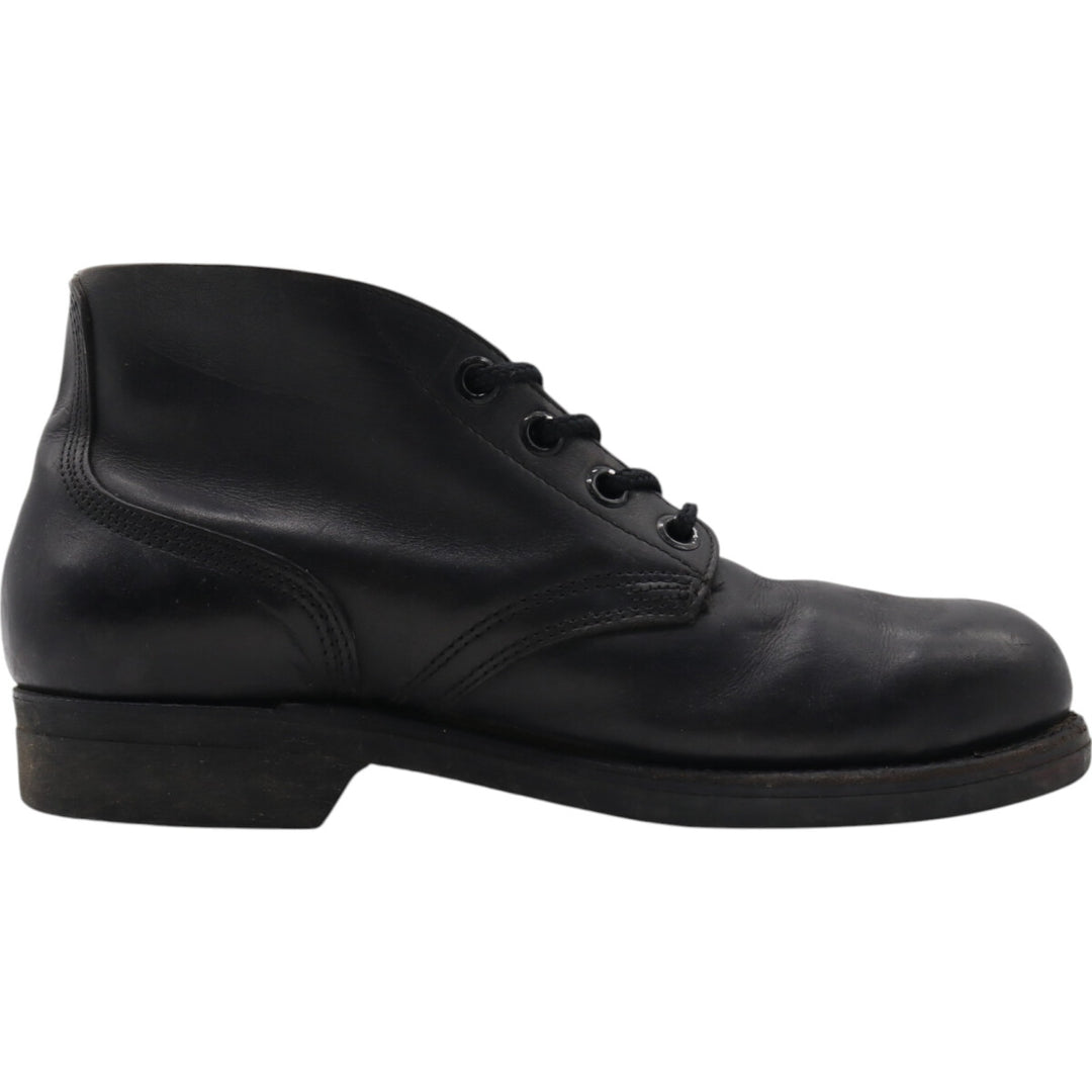80s USNAVY Steel Toe Military Ankle Boots 8R Men's 10.2" equivalent Vintage /saa013405 Men's 26.0cm genuine leather black type Vintage Second Hand