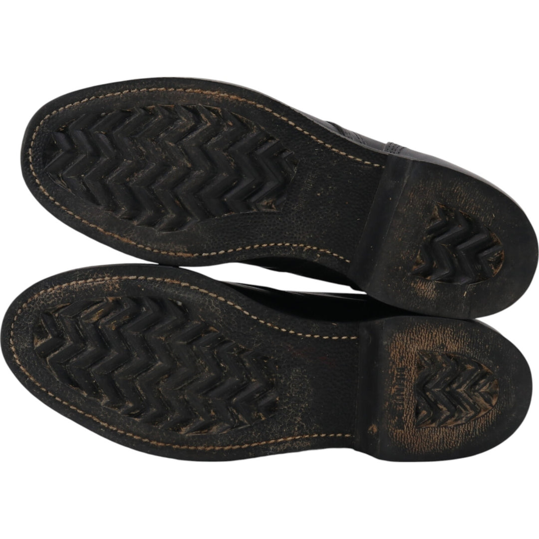 80s USNAVY Steel Toe Military Ankle Boots 8R Men's 10.2" equivalent Vintage /saa013405 Men's 26.0cm genuine leather black type Vintage Second Hand