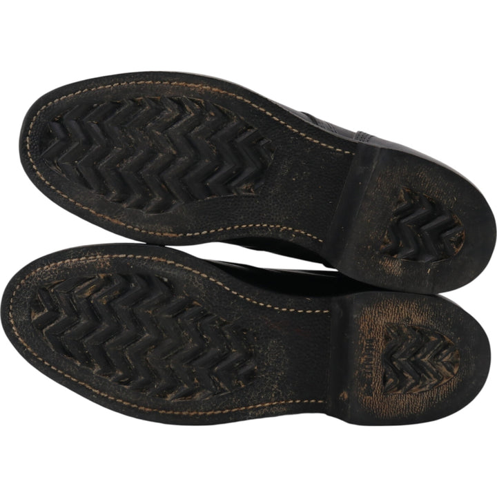 80s USNAVY Steel Toe Military Ankle Boots 8R Men's 10.2" equivalent Vintage /saa013405 Men's 26.0cm genuine leather black type Vintage Second Hand