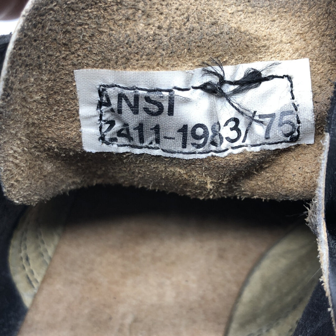 80s USNAVY Steel Toe Military Ankle Boots 8R Men's 10.2" equivalent Vintage /saa013405 Men's 26.0cm genuine leather black type Vintage Second Hand