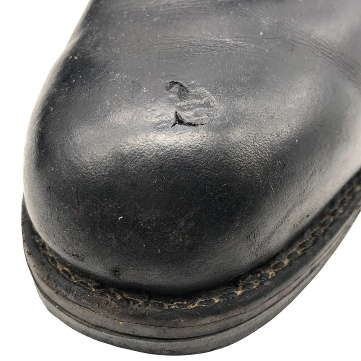 80s USNAVY Steel Toe Military Ankle Boots 8R Men's 10.2" equivalent Vintage /saa013405 Men's 26.0cm genuine leather black type Vintage Second Hand