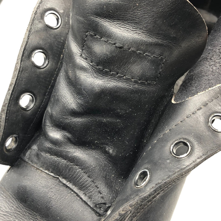 80s USNAVY Steel Toe Military Ankle Boots 8R Men's 10.2" equivalent Vintage /saa013405 Men's 26.0cm genuine leather black type Vintage Second Hand