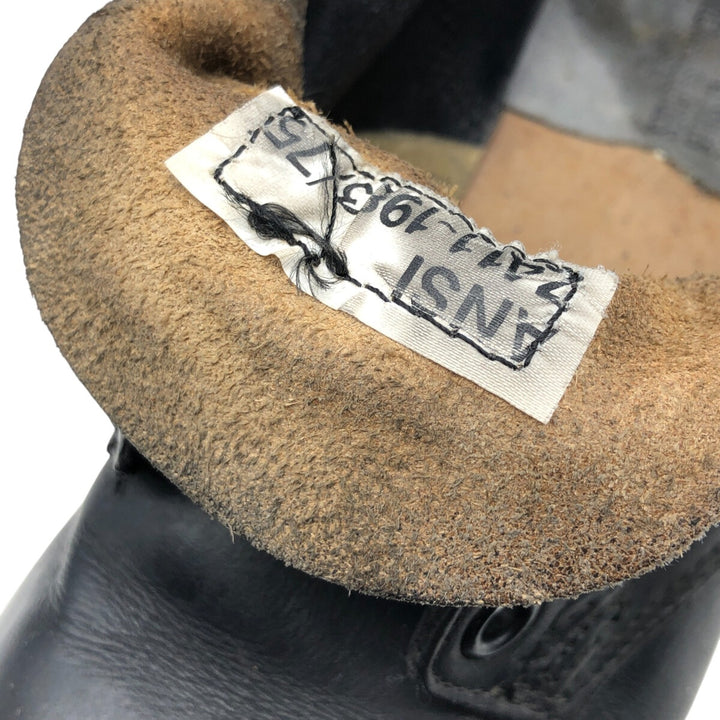 80s USNAVY Steel Toe Military Ankle Boots 8R Men's 10.2" equivalent Vintage /saa013405 Men's 26.0cm genuine leather black type Vintage Second Hand