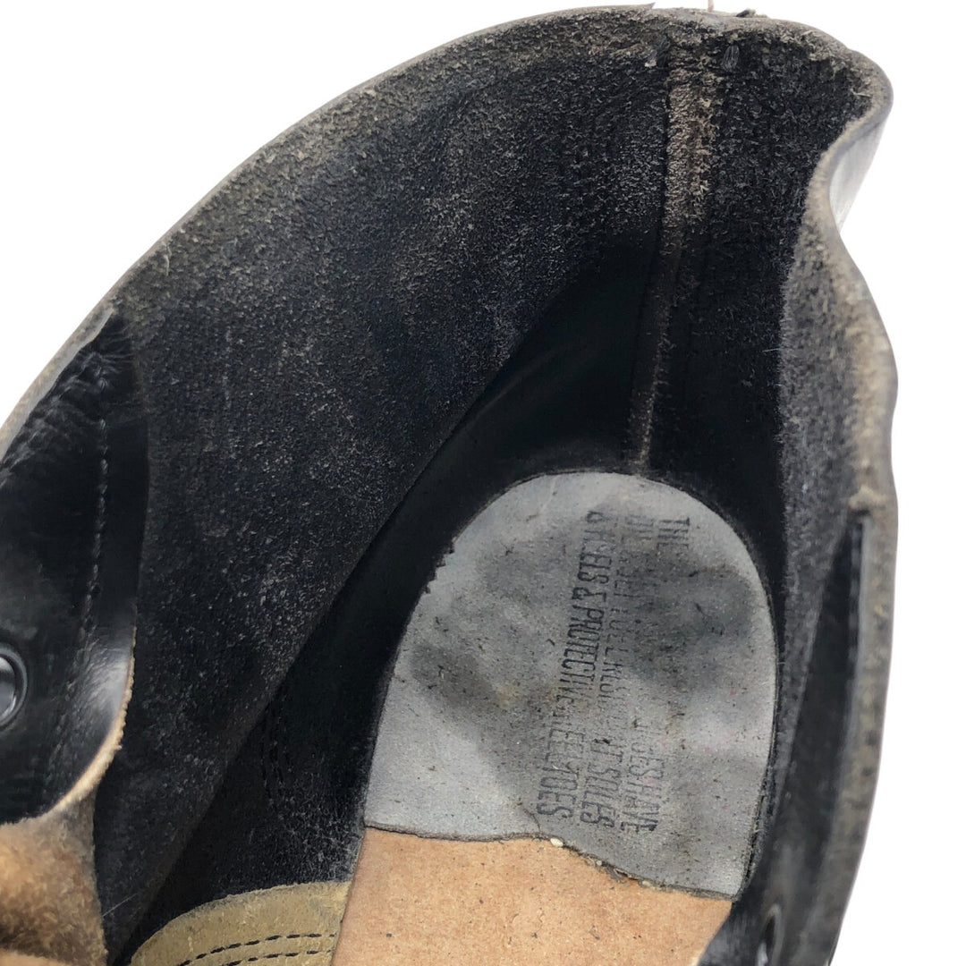 80s USNAVY Steel Toe Military Ankle Boots 8R Men's 10.2" equivalent Vintage /saa013405 Men's 26.0cm genuine leather black type Vintage Second Hand