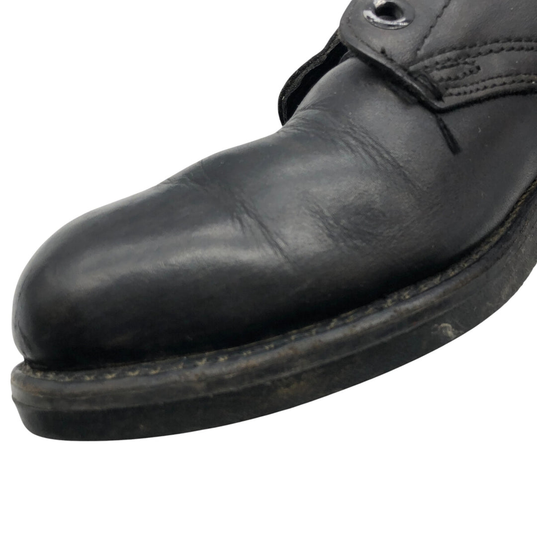 80s USNAVY Steel Toe Military Ankle Boots 8R Men's 10.2" equivalent Vintage /saa013405 Men's 26.0cm genuine leather black type Vintage Second Hand