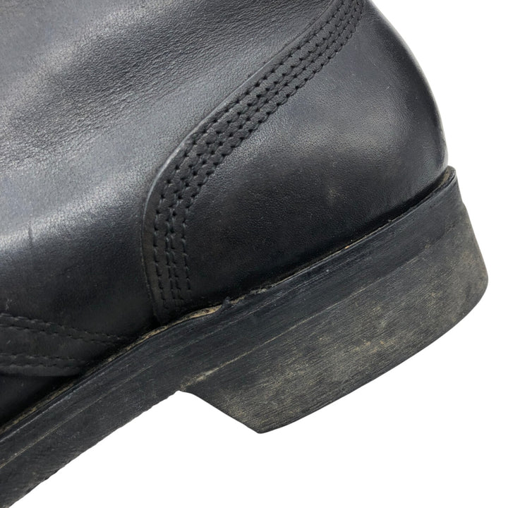 80s USNAVY Steel Toe Military Ankle Boots 8R Men's 10.2" equivalent Vintage /saa013405 Men's 26.0cm genuine leather black type Vintage Second Hand