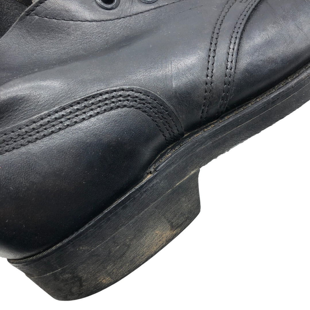 80s USNAVY Steel Toe Military Ankle Boots 8R Men's 10.2" equivalent Vintage /saa013405 Men's 26.0cm genuine leather black type Vintage Second Hand