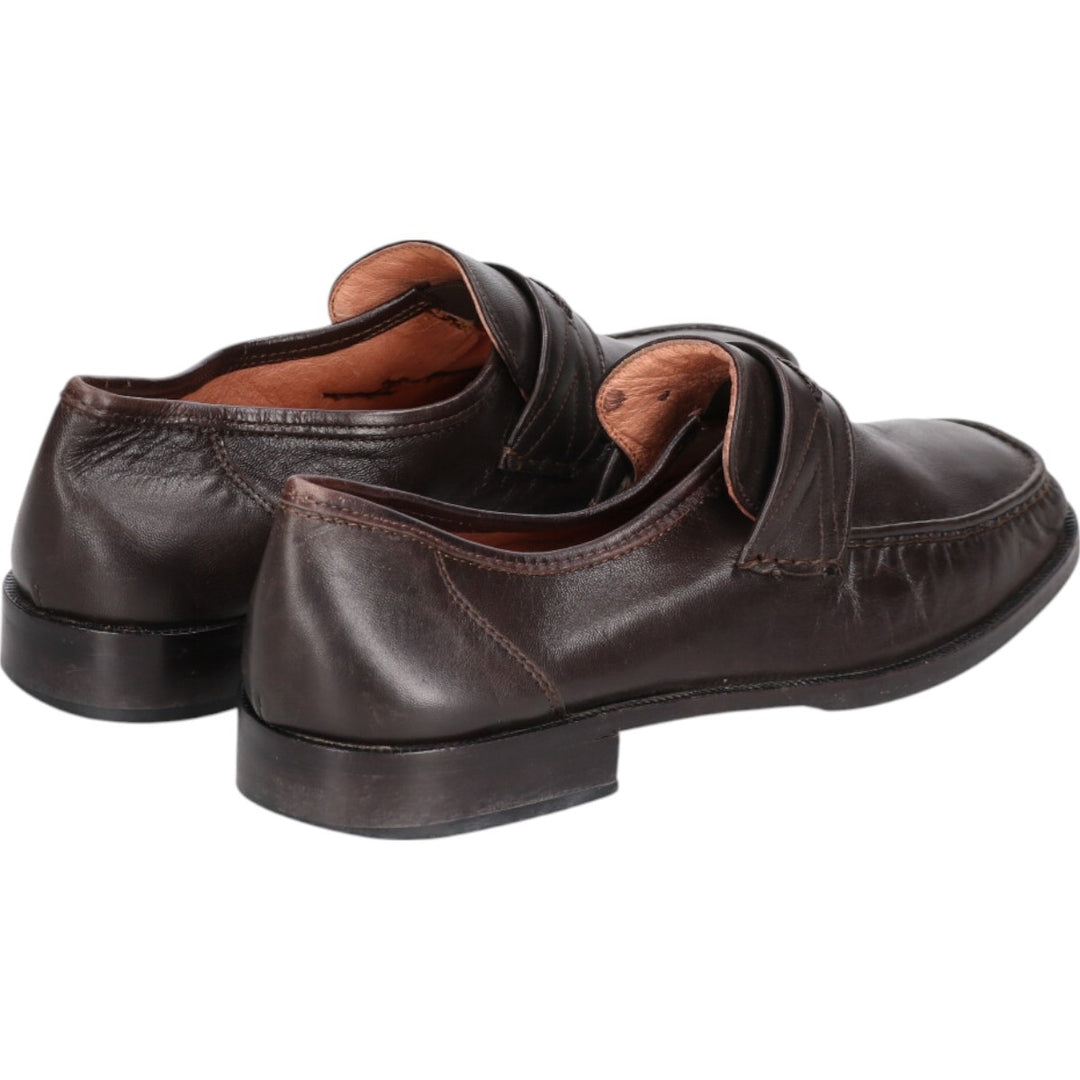 DI MARIO Penny Loafers, Made in Italy, Size 42 1/2 Men's 27.0cm genuine leather black type Vintage Second Hand