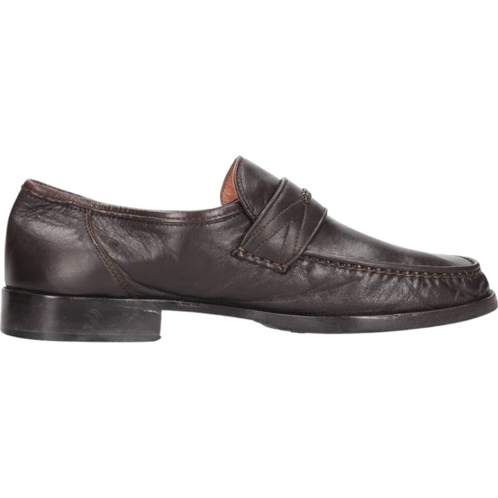 DI MARIO Penny Loafers, Made in Italy, Size 42 1/2 Men's 27.0cm genuine leather black type Vintage Second Hand