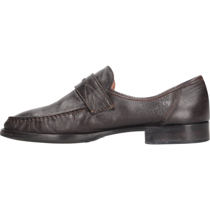 DI MARIO Penny Loafers, Made in Italy, Size 42 1/2 Men's 27.0cm genuine leather black type Vintage Second Hand